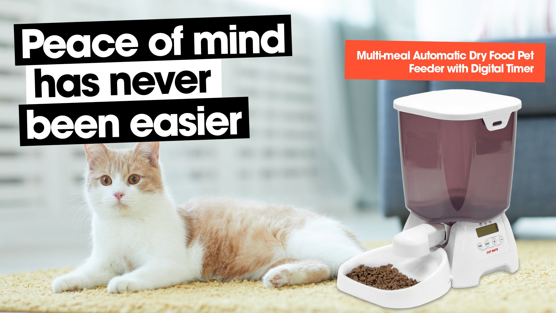 Cat Mate Multi meal Automatic Dry Food Pet Feeder with Digital Timer C3000